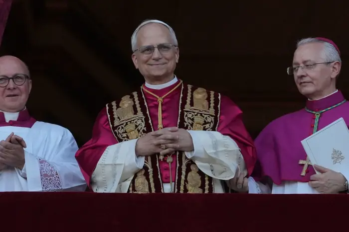 Portrait of the new Pope Robert Prevost