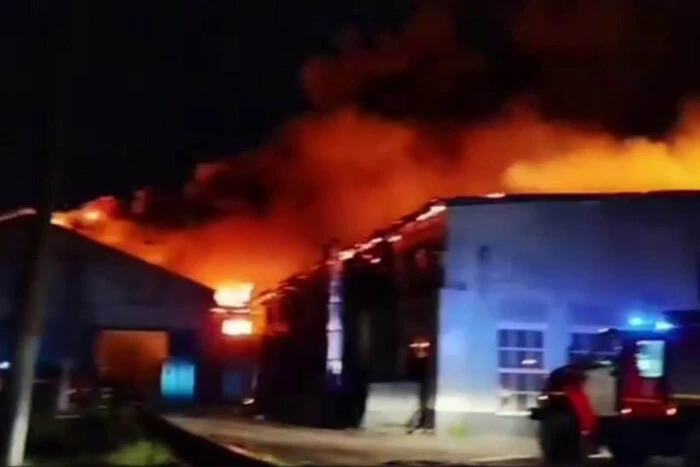 В Іркутській області загорілось локомотивне депо (відео)